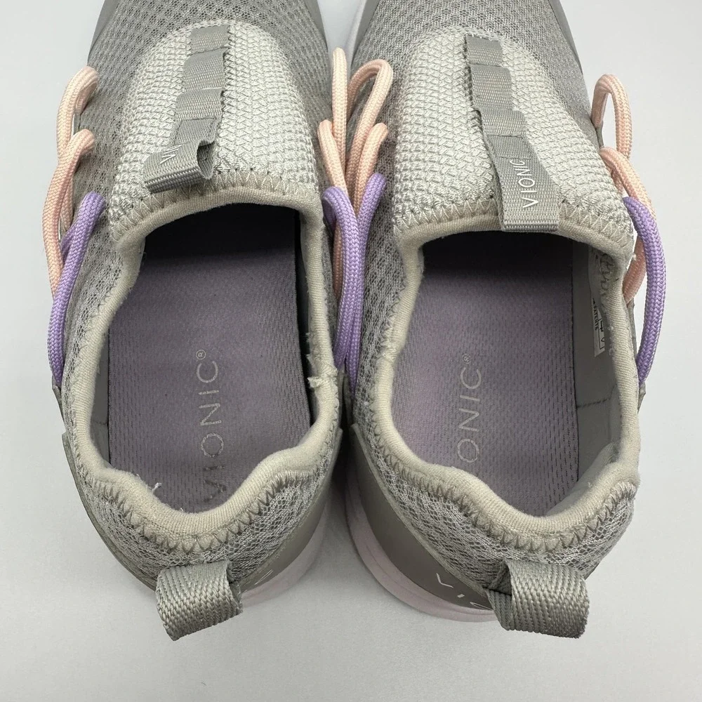 Vionic Zeliya Shoes Womens Size 8.5 Gray Mesh Slip On Walking‎ Sneakers Comfort